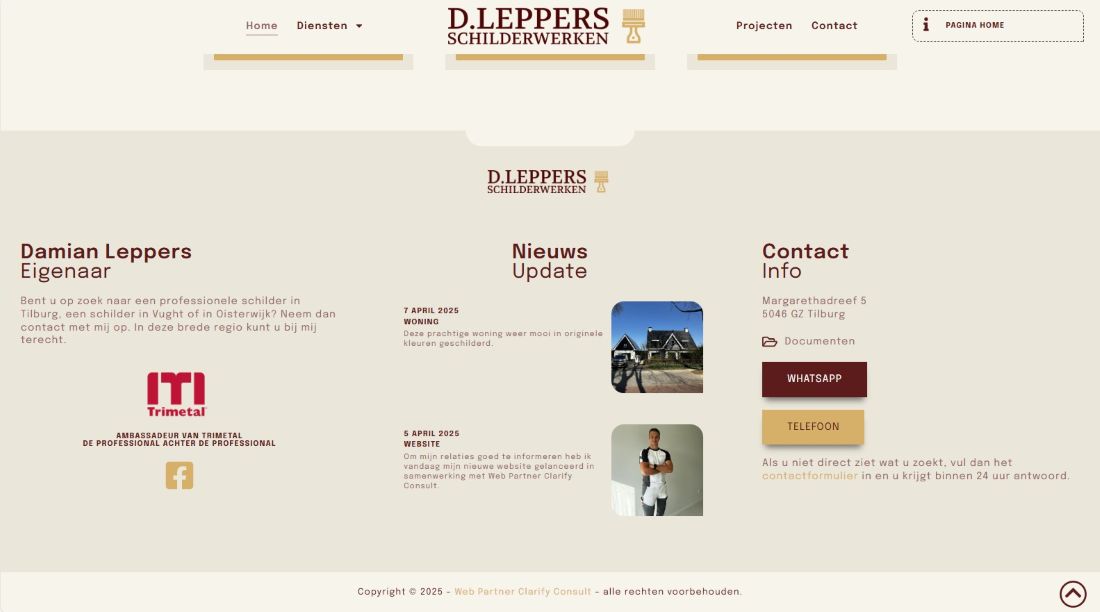 Nieuwe website